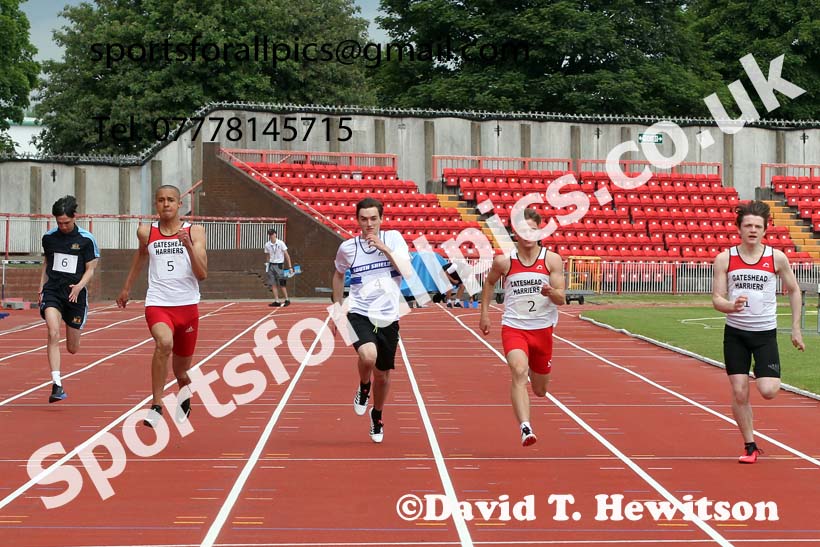 100 metres, 2021 Northumberland, Durham and Cleveland Schools. Photo: David T. Hewitson/Sports for All Pics